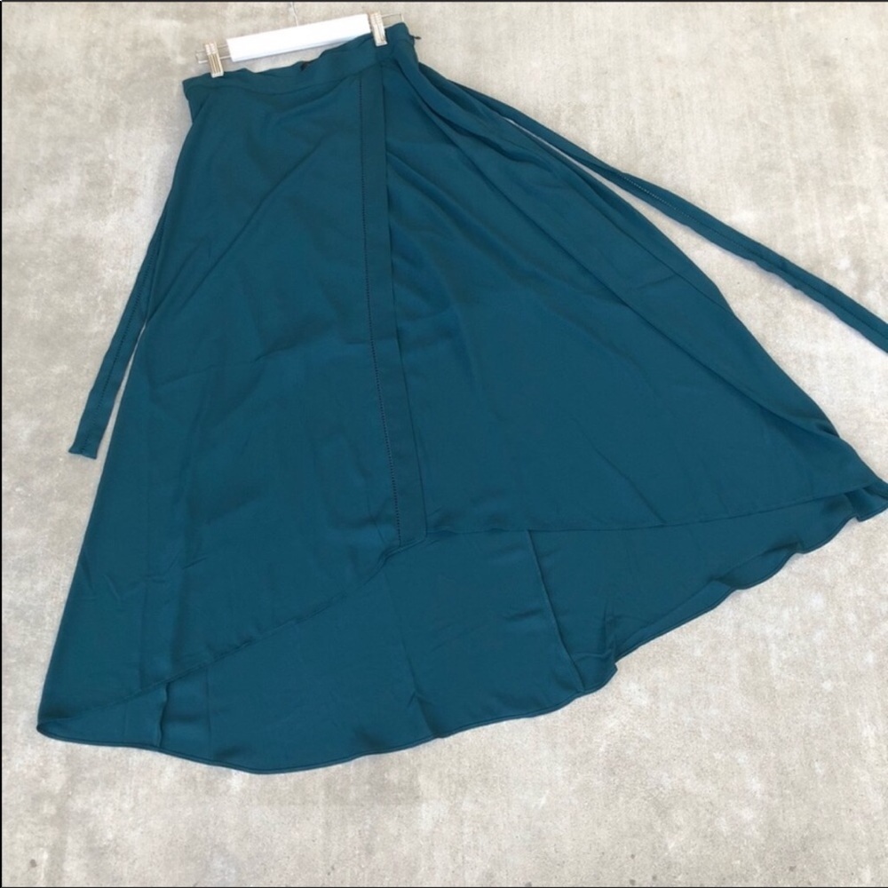WHBM green maxi skirt